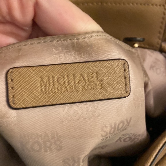 Michael Kors Camel Gold Chained Strap Shoulder Tote